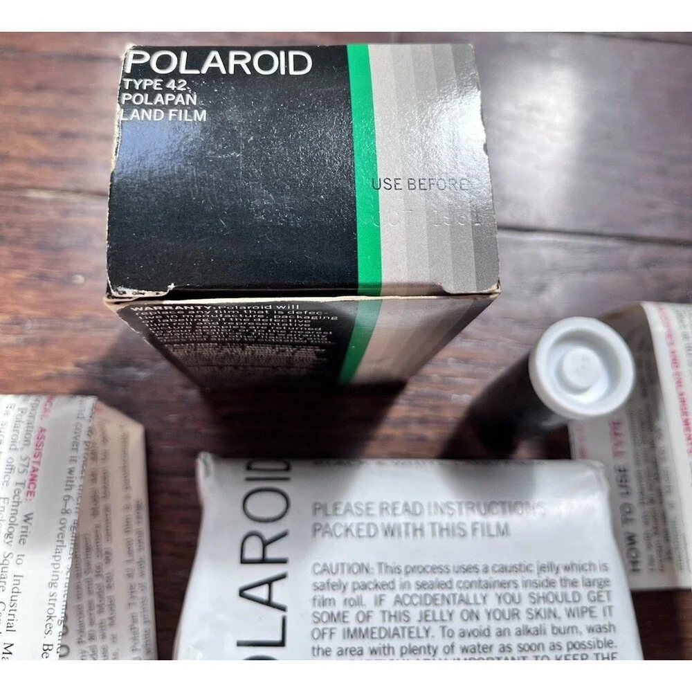 Polaroid Type 42 B&W Land Film 8 prints EXPIRED 1981 Lot of 2